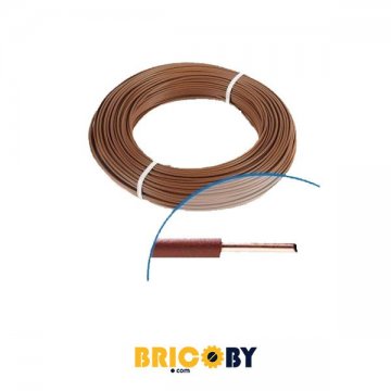 Bricoby.com - FIL RIGIDE H07VU1.5 MARRON 100M