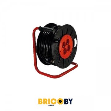 Bricoby.com - ENROULEUR A PLATINE 20M 4 PRISES 3G1 STIEL