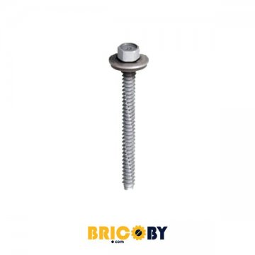 LOT DE 100 VIS AUTOPERCEUSES AVEC RONDELLE TÊTE HEXAGONALE 6.3*38MM BRICOBY