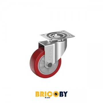 ROUE PIV 75 ROUGE