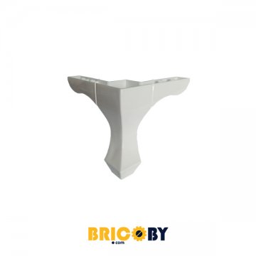 WWW.BRICOBY.COM  PIED PLASTIQUE BLANC