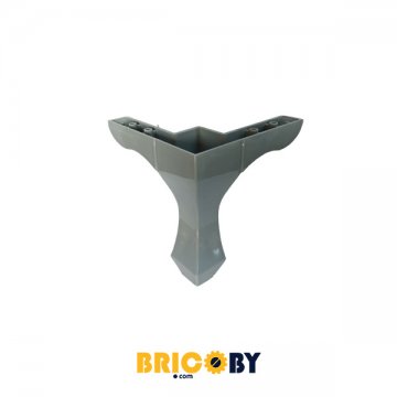 WWW.BRICOBY.COM  PIED PLASTIQUE GRIS